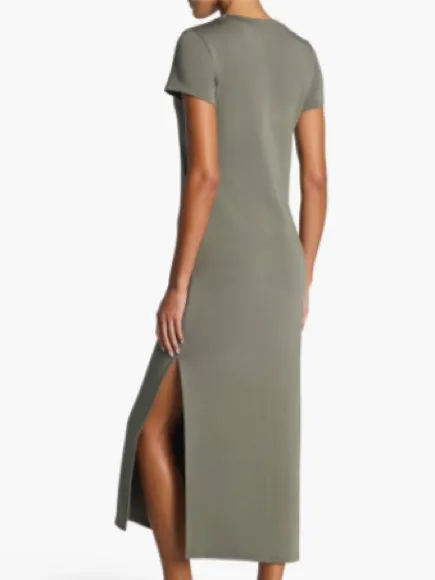 SPANX® AirEssentials Stripe Side Slit Maxi Dress, Frost Moss, sXL, NWOT #50572R - Image 2