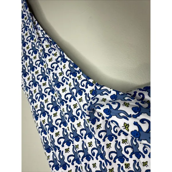 Roller Rabbit Pajama Pants Womens XS Blue Monkey Print Pima Cotton Lounge Sleep - Image 4