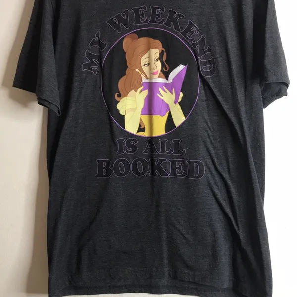 Beauty & Beast T-Shirt Belle Weekend All Booked Disney Size large - Image 3