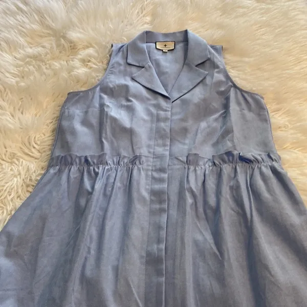 TUCKERNUCK Sleeveless Blue Button-Up Dress size M BNWOT - Image 8
