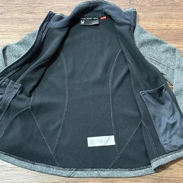 Spyder Grey Women’s Sweater Fleece Jacket Full-zip Closure Zippered Pockets Sm - Image 5