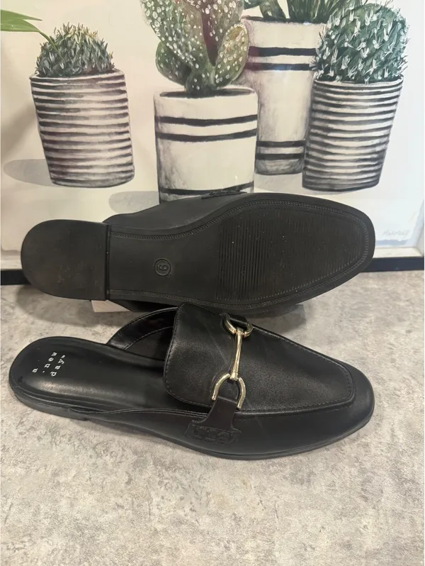 A New Day Slide on Loafer Flats, Black, Size 9 - Image 6