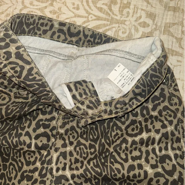 Cheeta Denim Pants Gray Size L - Image 2