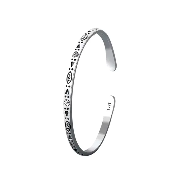 NEW Engraved 925‎ Sterling Silver Adjustable Cuff Bracelet - Image 15