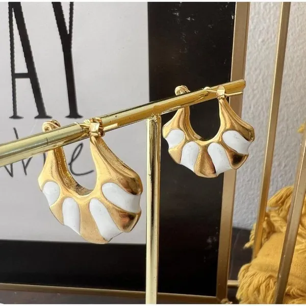 Gold Plated Stunning Egyptian Style Hoop Earrings stainless steel womens jewelry - Image 7