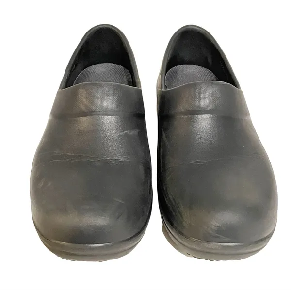 Crocs Womens Size 7 Black Dual Comfort Neria‎ Pro II Work Slip on Clog Rubber - Image 2