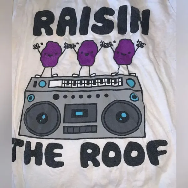 DONATED Y2k Vintage baby tee raisin the roof - Image 2
