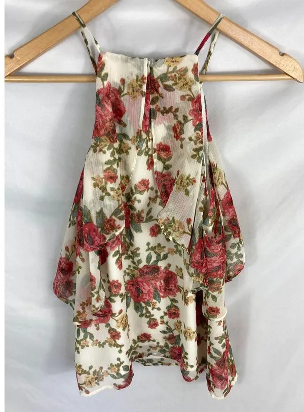 WAYF Floral Print Sleeveless Blouse Size Medium - Image 4