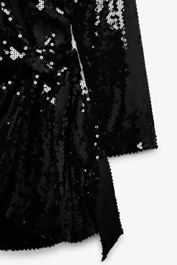 Black Sequin Dress - Image 4