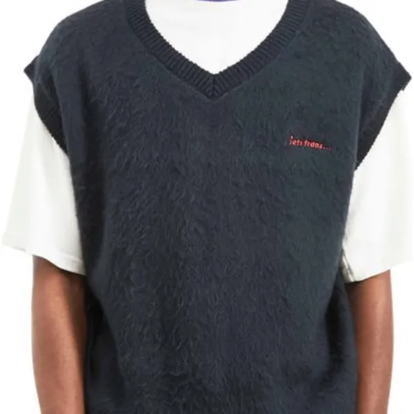 NWT Iets Frans Fluffy Oversized Sweater Vest - Image 2