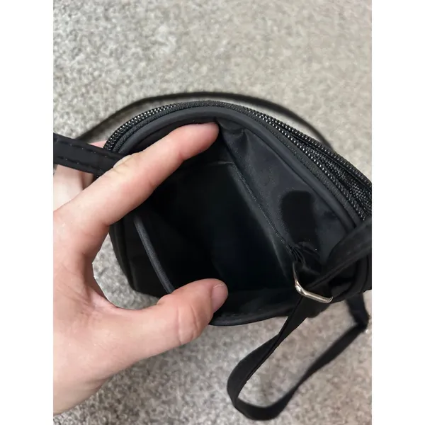 G-Force Black Nylon Crossbody Travel Bag Small Utility Pouch with ID‎ Window - Image 8
