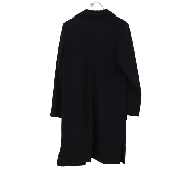 14th & Union Coat Women M Longline Open Front Shawl Collar Black Fleece Exc - Image 4