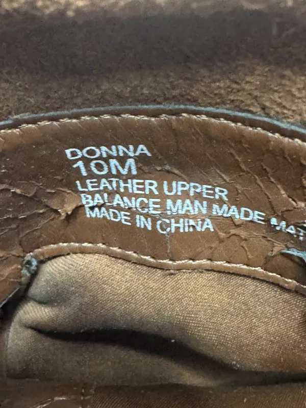 'Donna' Brown Leather Boots Size 10M - Image 7