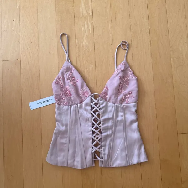 Princess Polly Devonna pink beaded corset top - Image 2