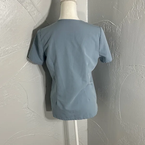 Figs Women's V-Neck Scrub Top in Slate Blue - Image 7