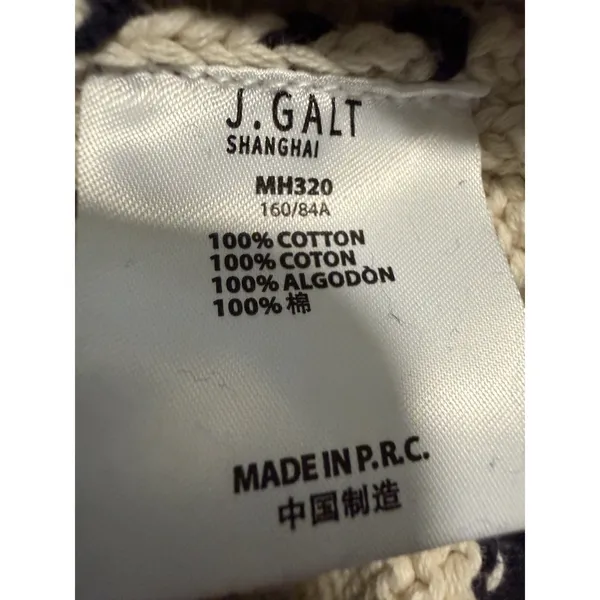 John Galt Brandy Melville Blue White Stripes Fisherman Copenhagen Chunky Sweater - Image 6