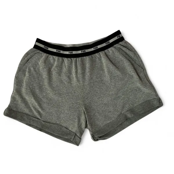 PINK‎ Victoria's Secret Gray Sweat Shorts Lounge Sleep Activewear XS - Image 2