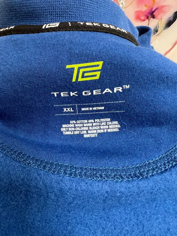 Tek Gear Men's Crewneck Sweater in Vibrant Blue - Image 7