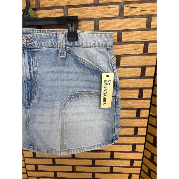 No Boundaries Cargo Denim‎ Mini Skirt Size XL - Image 3