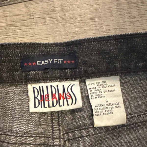 Bill Blass High Rise Charcoal Women's Jeans / DG106 - Image 3