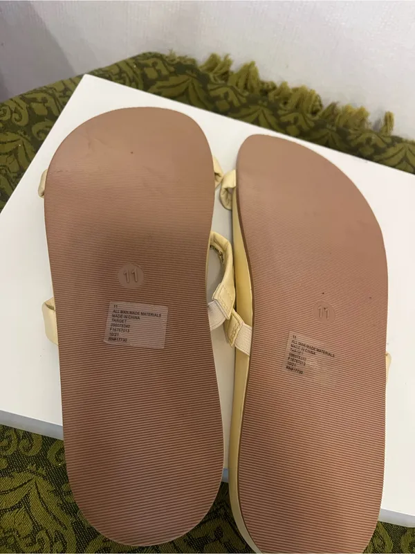 a new day Beige Double-Strap Slide Sandals size 11 - Image 4