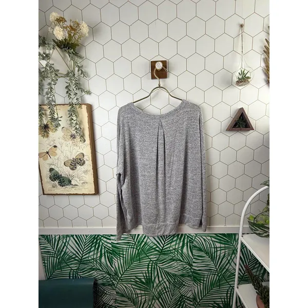rag & bone Heather Gray Raglan Long Sleeve Top - Size - Medium - Image 4