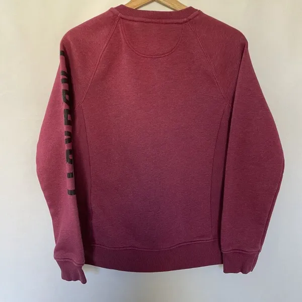 Carhartt relaxed fit women's size‎ S pink crewneck sweater casual warm magenta - Image 8