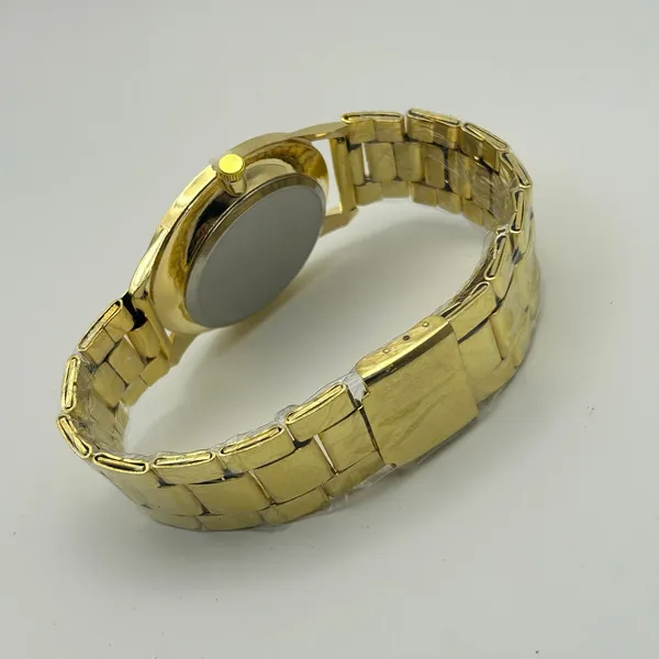 Geneva Platinum Gold-tone Stainless Steel Watch Working New Battery - Image 5