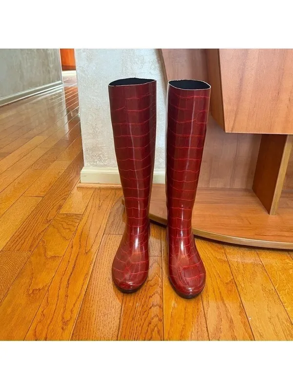 Henry Ferrera Colorado Rain Boots RED animal print women’s 6 M - Image 2