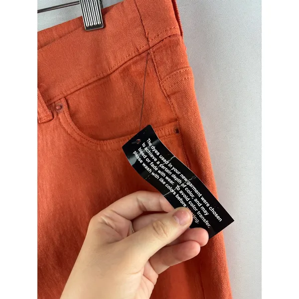 Women’s D&Co Size 14 Burnt Orange Straight Leg Pants - Image 4