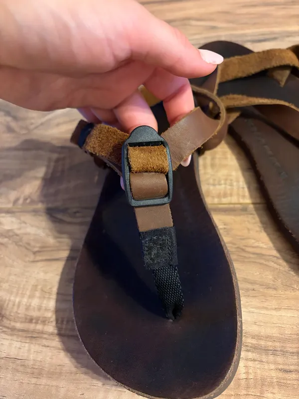 Shamma All Brown Sandals Size 6.5 - Image 3