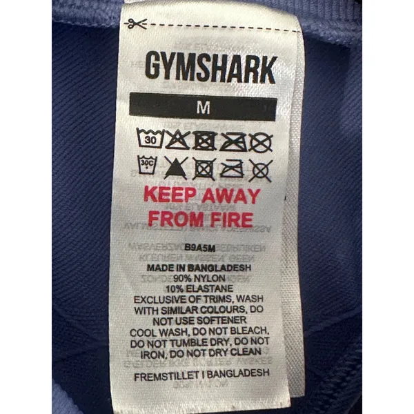 Gymshark Womens Corset Seamless‎ Full Zip Crop Tank Top Blue Mock Neck Size M - Image 3