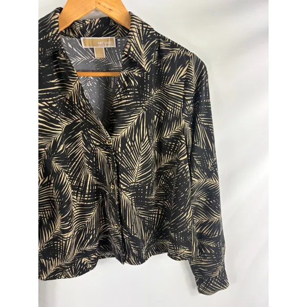 Michael Kors Tropical Print Long Sleeve Button Down Shirt Size Small - Image 2