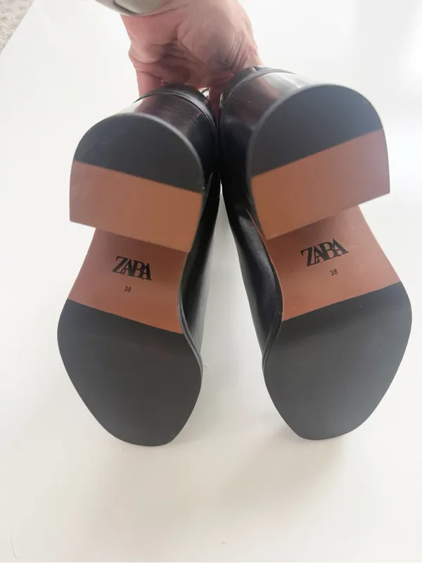NWT Zara Black Ankle Boots size 7.5 - Image 4