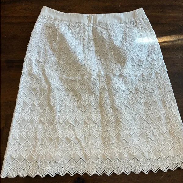 Lilly Pulitzer Skirt Women’s 4 White Lace 100% Cotton - Image 3