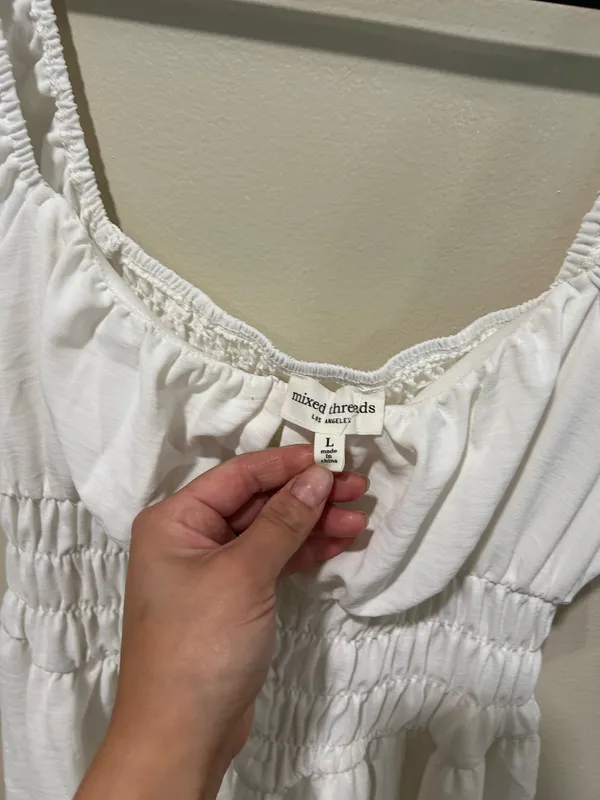 NWT white dress Size L - Image 3