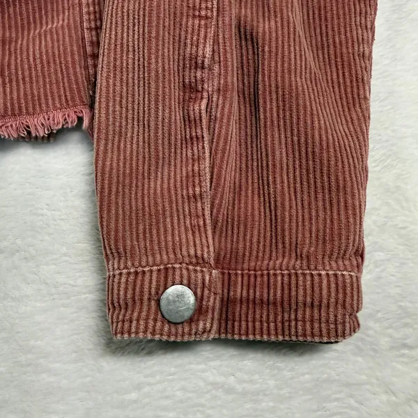 Altar'd State XS Corduroy Crop Jacket Pink Raw Hem Boho Autumn Western Cowgirl - Image 5