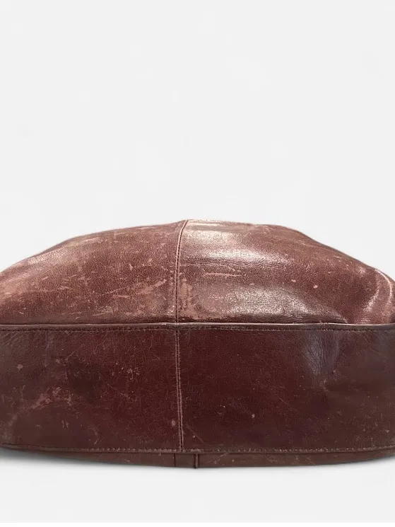 Hobo International Burgundy Distressed Leather Slouchy Shoulder Bag - Image 7