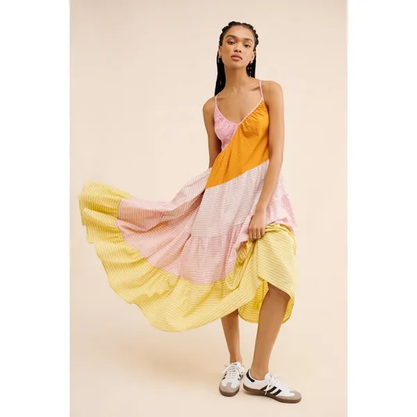 Free People Bohemian Beach Summer What Love Is Maxi Dress Size Large Sundress - Image 4