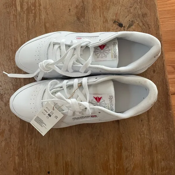 Reebok White Leather Classic Shoes Size 11 New‎ With Tags - Image 5