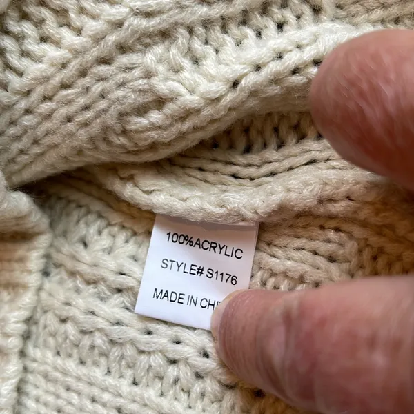 JODIFL Off White Cable Knit Chunky Sweater size S - Image 5