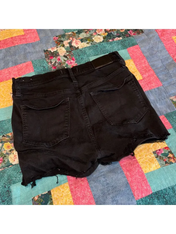 Madewell Woman’s Size 28 High Rise Shorts Black Denim Summer Cutoff Shorts - Image 5
