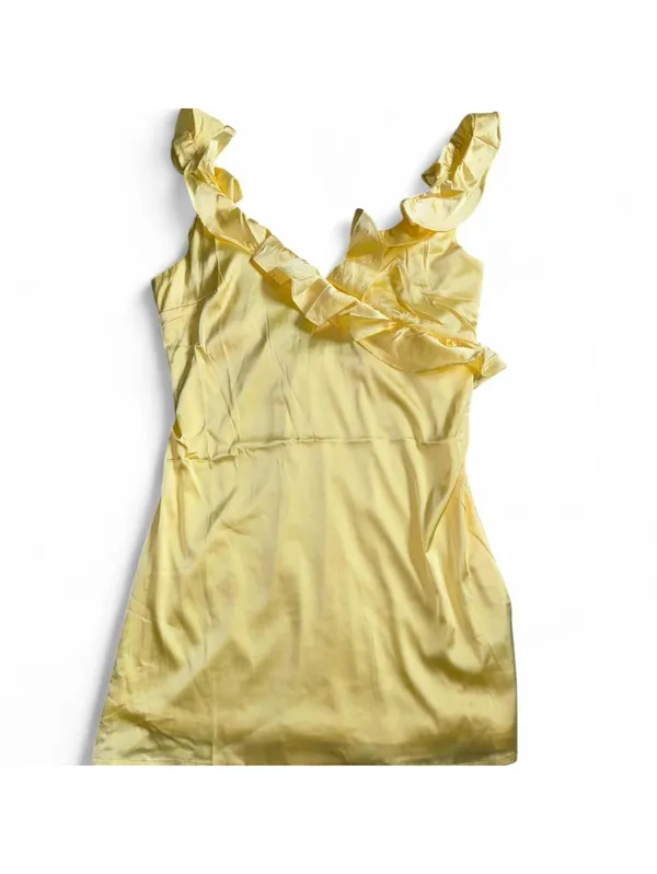 Finesse Matilda Yellow Mini Dress Size M - Image 4