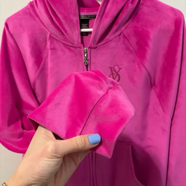 Victoria’s Secret Velour Velvet Zip Up - Image 4