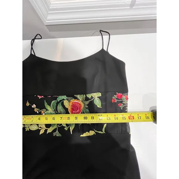 HORTLY WESTWOOD Black Spaghetti Strap Maxi Dress Floral‎ Waist Panel - Image 8