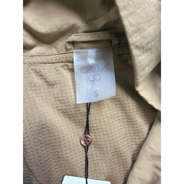 CALIA Hooded Windbreaker Tan Brown‎ Water Repellent Jacket WAX14309 Womens S NEW - Image 2