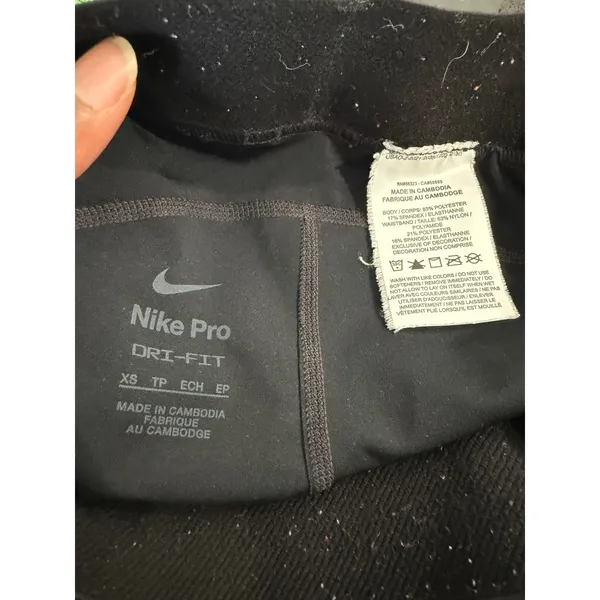 Nike Pro Dri-FIT Womens Black Compression Athletic Training Shorts XS 3893 - Image 5