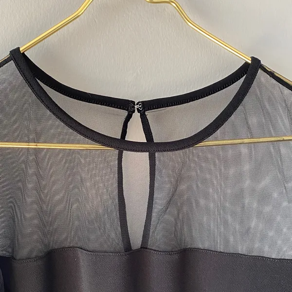 Express Black Top with Sheer Sleeves - Image 6