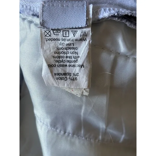 J. Crew‎ Campbell Capri in Abstract Wave Print Sz 6 Blue White Pants - Image 6