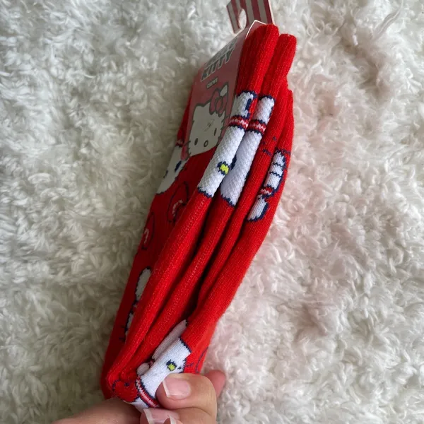 Sanrio Hello Kitty Red Crew Socks Mid Calf Size 5-10 Valentine's NEW Sanrio - Image 7